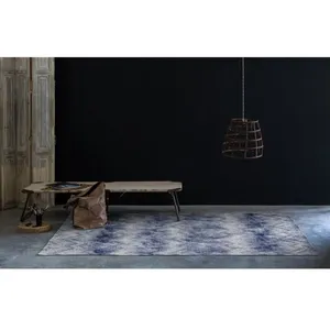 Naf Naf Tapis abstrait bleu moderne plat Kitae Bleu 120x170 pas cher