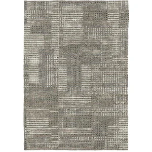 Naf Naf Tapis de salon en fibres naturelles gris 120x170 cm pas cher