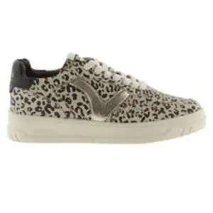 Baskets en cuir fendu imprimé animal et métal femme Victoria Seul 36 pas cher