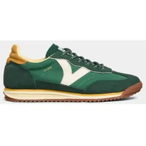 Baskets en nylon et cuir fendu femme Victoria Saturno Vert 39 1158101-60 pas cher