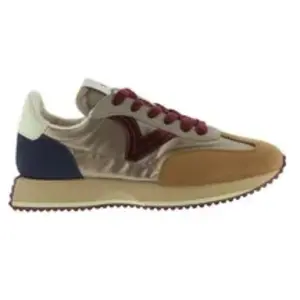 Baskets en nylon métallisé et cuir fendu femme Victoria Cosmos Beige 37 1134115-594 pas cher