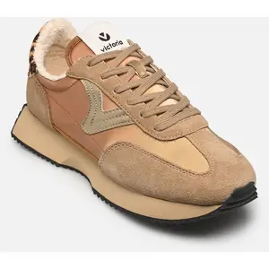 Baskets en nylon métallisé et cuir fendu femme Victoria Cosmos pas cher