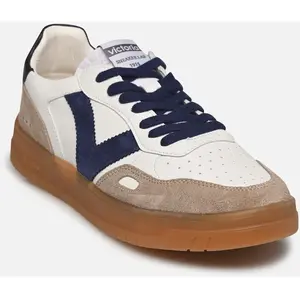 Baskets effet cuir et daim Victoria Seul Bleu 42 1257125-36 pas cher