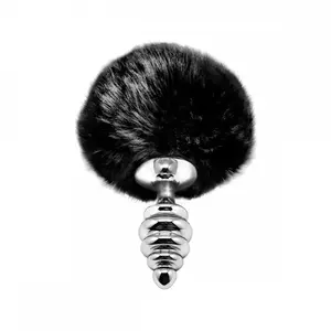 Comparateur de prix : Alive Anal Pleasure Plug Spirale Métal Pompon Noir Taille S 1ut
