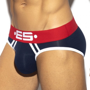 ES Collection Slip Sport Microfibre Bleu Marine XS pas cher