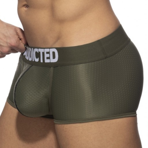 Addicted Boxer Court Push Up Mesh Kaki XS pas cher