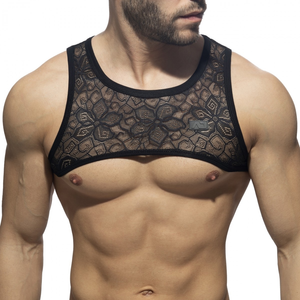Comparateur de prix : Addicted Harnais Dentelle Florale Noir XL/XXL
