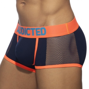 Addicted Boxer NEON MESH Bleu marine-Orange XS pas cher