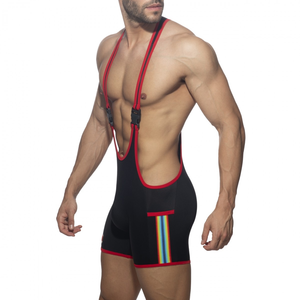 Addicted Singlet TAPE WRESTLING Noir S pas cher