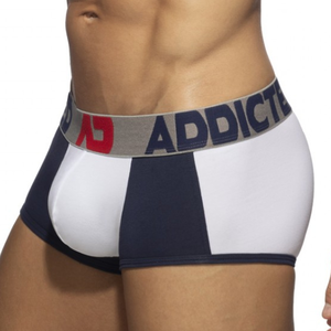 Addicted Boxer TREY Blanc-Marine S pas cher