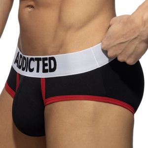 Addicted Slip PIQUE BRIEF Noir XS pas cher