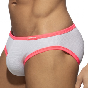 Addicted Slip SNOW Blanc-Rose neon XL pas cher