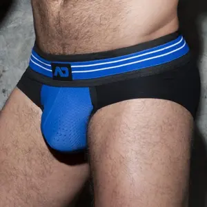 Slip DOUBLE STRIPE Noir-Bleu S pas cher