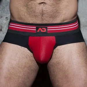 Slip DOUBLE STRIPE Rouge S pas cher