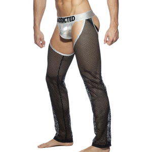 Addicted JOCK PANTS Argenté-Noir S pas cher