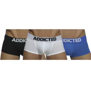 Addicted Lot de 3 Boxers My Basic Blanc - Noir - Royal XL pas cher