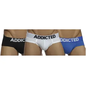 Comparateur de prix : Addicted Lot de 3 Slips My Basic Blanc - Noir - Royal XS