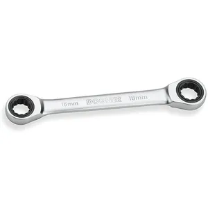 Dogher - Clé à cliquet plate réversible CrV, 6x7 mm dogger 456-06-07