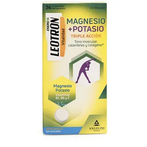 LEOTRON Magnesium + Potassium Energy comprimés effervescents triple action #Orange pas cher