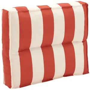 CAMIF Dossier coussin palette en polyester rayure rouge 60 x 50 cm