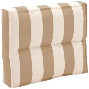 CAMIF Dossier coussin palette en polyester rayure beige 60 x 50 cm