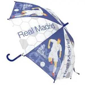 Real Madrid parapluie junior 58 cm transparent/bleu pas cher