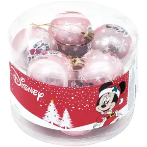 Comparateur de prix : ARDITEX Lot de 10 Boules de Noël - Disney Minnie - Rose - 6 cm
