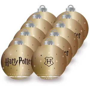 Arditex - Lot de 10 Boules de Noël - Couleur Or - Harry Potter pas cher