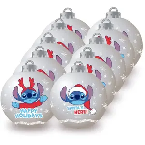 Arditex - Lot de 10 Boules de Noël - Disney Lilo & Stitch pas cher