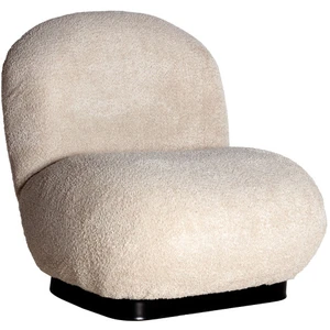 Kodu Fauteuil en coton bouclé beige 80x85x80 cm