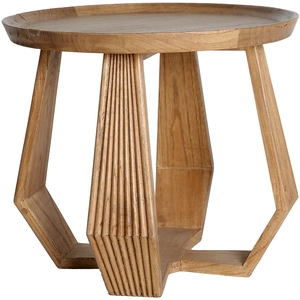 Kodu Table basse en bois de mindi marron naturel en 55x55x47 cm pas cher