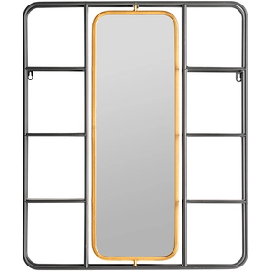 Kodu Miroir en fer gris 63x12x75 cm pas cher