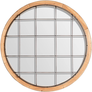 Kodu Miroir en bois de sapin marron 105x10x105 cm