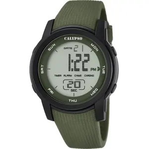 Comparateur de prix : Calypso Montre Homme Calypso Montres K5698-4 - Bracelet Silicone Vert
