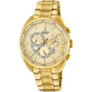Montre Festina Prestige F20267-1 - Montre Chronographe Acier Or Homme pas cher