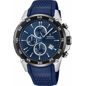 Comparateur de prix : Festina Montre Festina Homme Chrono Acier Silicone Bleu F20330/2