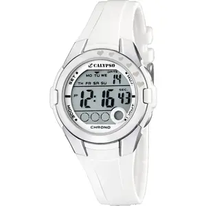 Comparateur de prix : Calypso Montre Mixte Calypso Junior K5571-1 - Bracelet Silicone Blanc