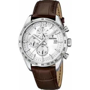 Comparateur de prix : Festina Montre Festina F16760-1 - Montre Marron Argent Cuir Festina Montres