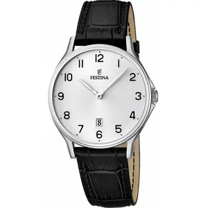 Comparateur de prix : Festina Hommes Analogique-Numérique Quartz Montre avec Bracelet en Cuir