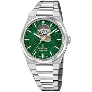 Comparateur de prix : Montre Homme Festina Swiss Made Automatic - F20053-2 Bracelet Acier Ar...
