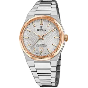 Comparateur de prix : Festina F20065/1 montre homme acier inoxydable date argenté