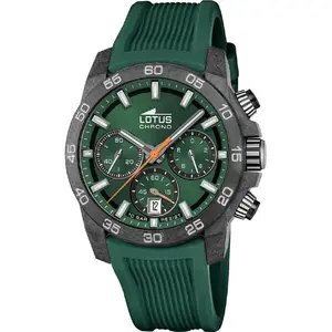 Gousset homme Lotus Chrono - L18974-2 Bracelet Silicone Vert pas cher