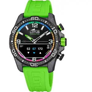 Montre connectée Mixte Lotus Connected - L20000-A Bracelet Résine Vert pas cher