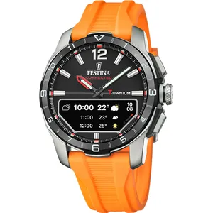 Comparateur de prix : Festina Montre pour Homme F23000/D Connected D Boîtier en Titane Gris Bracelet en Caoutchouc Orange