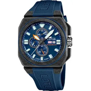 Comparateur de prix : Gousset homme Lotus Chrono - L18976-3 Bracelet Silicone Bleu Marine
