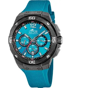 Gousset homme Lotus Chrono - L18975-6 Bracelet Silicone Bleu pas cher
