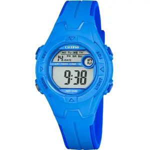 Montre Mixte Calypso Junior Collection - K5849-5 Bracelet Silicone Ble... pas cher