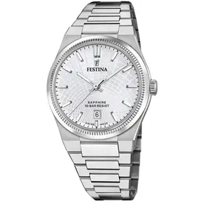 Montre Homme Festina Swiss Made Rivé F20051/1 Argenté pas cher