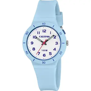 Montre Mixte Calypso Sweet Time - K5848-2 Bracelet Silicone Bleu pas cher