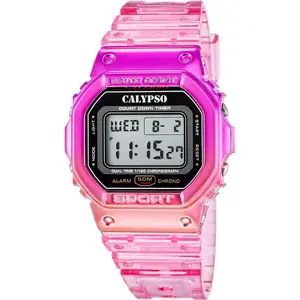 Montre Mixte Calypso Color Splash - K5874-1 Bracelet Plastique RoseVendu paramazon